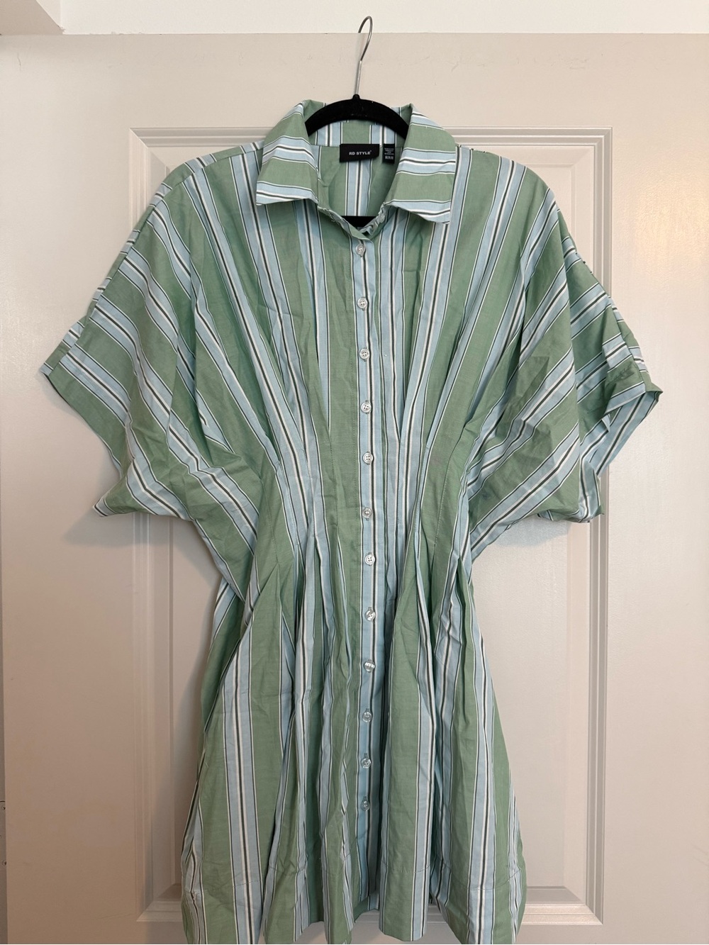 RD Style Stripe Mini Dress - Green